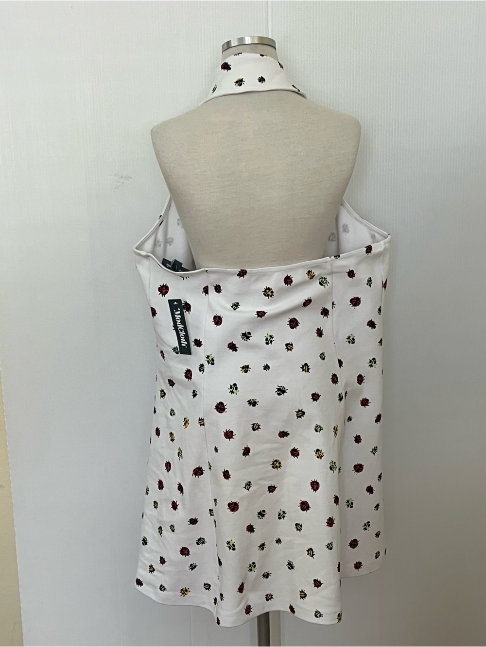 ModCloth NWT Upstate For The Weekend Tennis Dress White Multicolor Ladybugs 2X - Picture 2 of 8